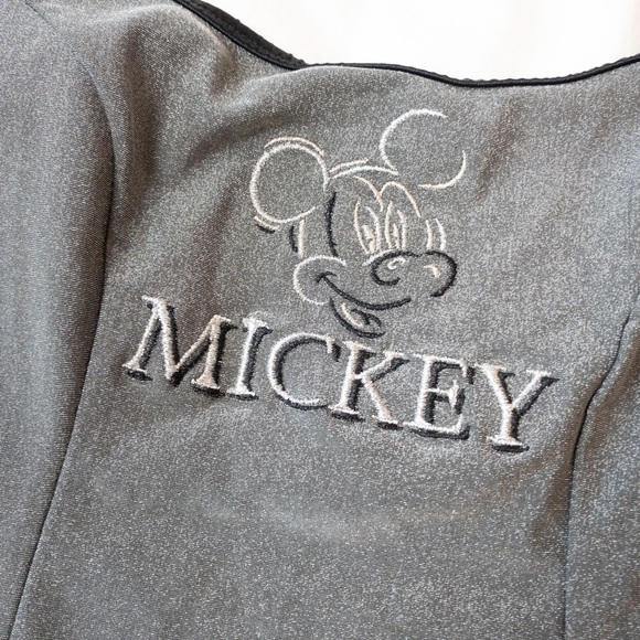 Mickey & Co Silver & Black One Piece Swimsuit - Size 12 - Picture 3 of 8